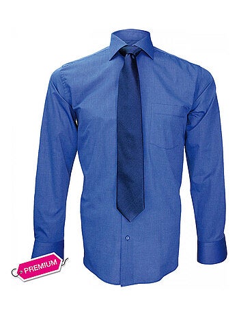 Chemise homme premium coupe droite classique- fil a fil emporio balzani