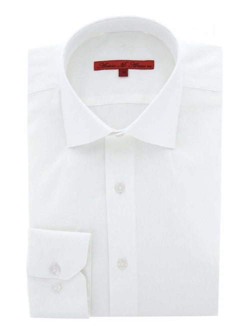 Chemise homme premium coupe droite STRIPY Andrew Mac Allister Blanc , 43 - Kiabi