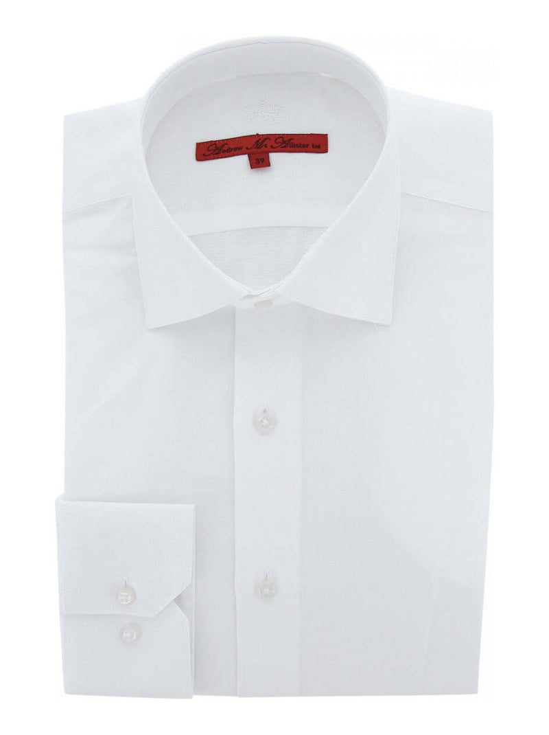 Chemise homme premium coupe droite WORKIN Andrew Mac Allister Blanc , 42 Blanc - Kiabi