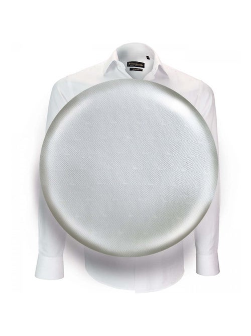 Chemise homme repasage facile coupe cintrée ROMA Emporio balzani Blanc , Blanc , 41 - Kiabi