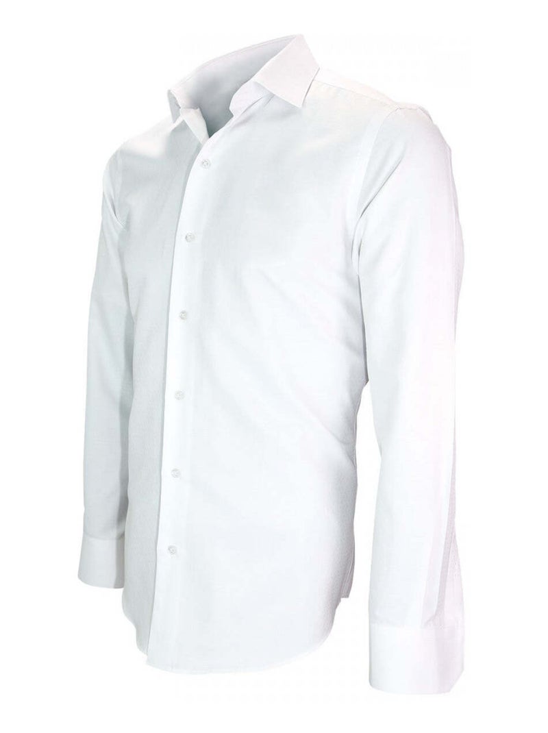 Chemise homme repasage facile coupe cintrée ROMA Emporio balzani Blanc , Blanc , 41 Blanc Blanc - Kiabi