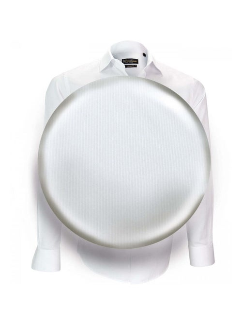 Chemise homme repasage facile coupe cintrée ROMA Emporio balzani Blanc , Blanc , 41 - Kiabi