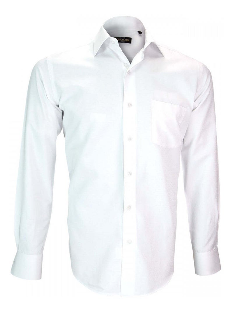 Chemise homme repasage facile coupe droite BARI Emporio balzani Blanc , 40 Blanc - Kiabi