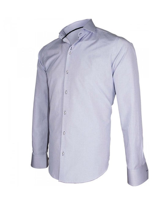 Chemise homme repassage facile coupe cintrée GIANCARLO Emporio balzani Bleu , 45 - Kiabi
