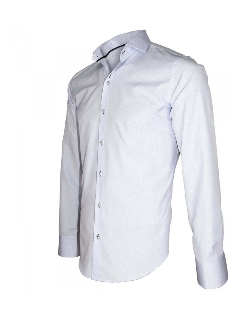 Chemise homme repassage facile coupe cintrée GIANCARLO Emporio balzani Bleu , 45 Bleu - Kiabi