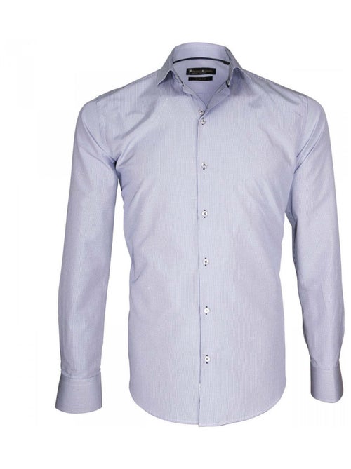 Chemise homme repassage facile coupe cintrée GIANCARLO Emporio balzani Bleu clair , 41 - Kiabi