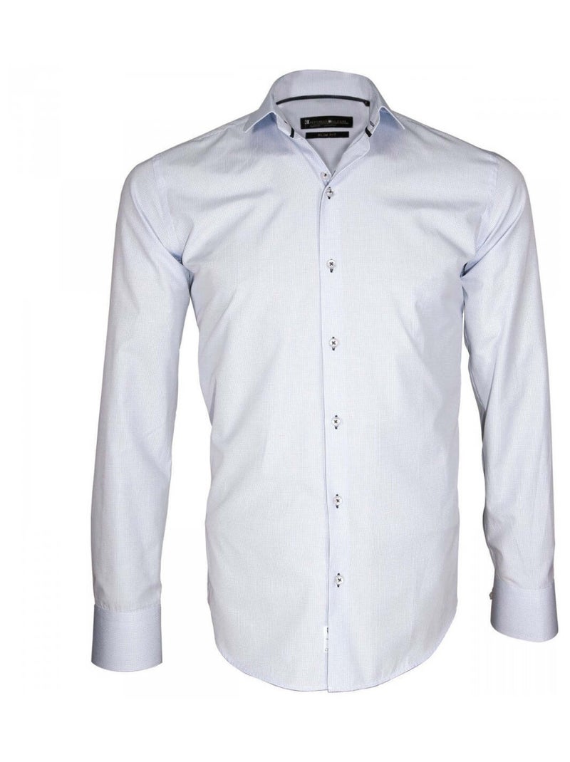 Chemise homme repassage facile coupe cintrée GIANCARLO Emporio balzani Bleu clair , 41 Bleu clair - Kiabi