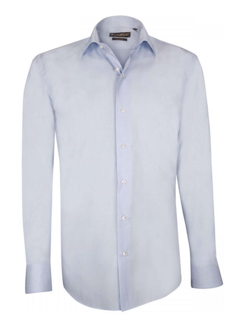 Chemise homme repassage facile coupe cintrée LORENZO Emporio balzani Bleu , 39 - Kiabi