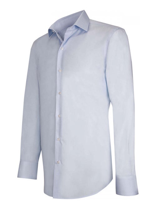 Chemise homme repassage facile coupe cintrée LORENZO Emporio balzani Bleu clair , 43 - Kiabi