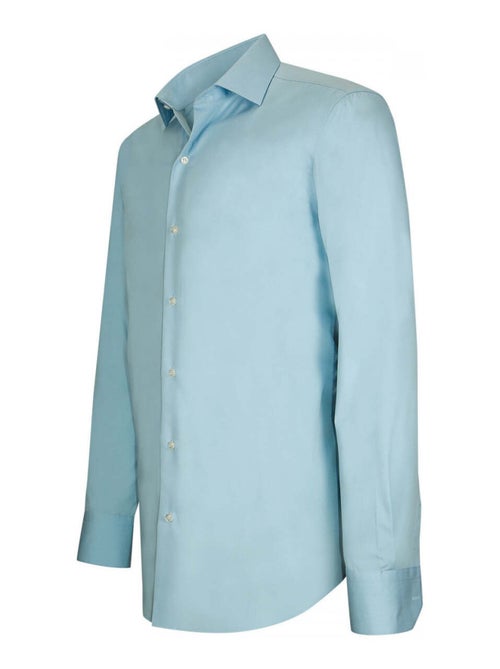 Chemise homme repassage facile coupe cintrée LORENZO Emporio balzani Bleu clair , 43 - Kiabi