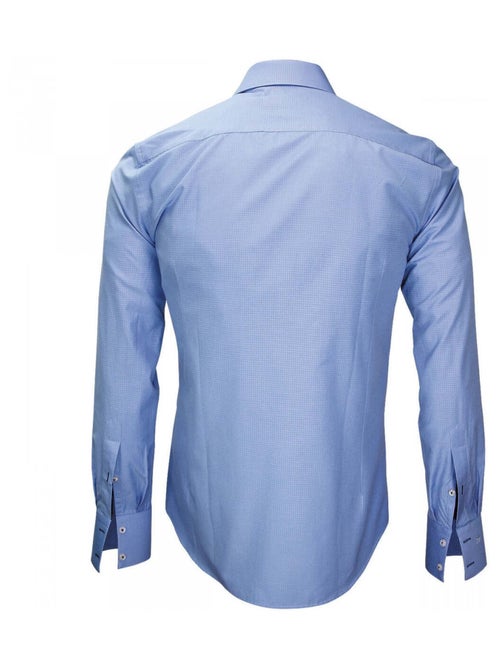 Chemise homme repassage facile coupe cintrée TIBURTINI Emporio balzani Bleu indigo , 38 - Kiabi