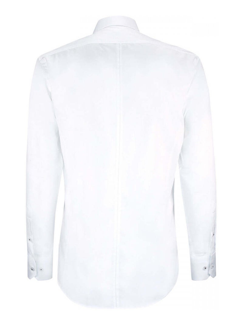Chemise homme satin de coton coupe cintrée FLAG Andrew Mac Allister Blanc , 40 Blanc - Kiabi