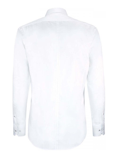 Chemise homme satin de coton coupe cintrée FLAG Andrew Mac Allister Blanc , 44 - Kiabi