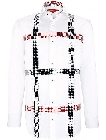 Chemise homme satin de coton coupe cintrée FLAGGY Andrew Mac Allister Blanc , 38