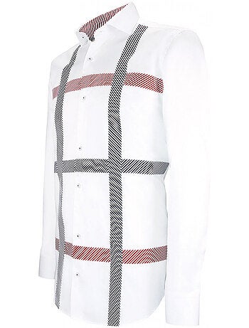 Chemise homme satin de coton coupe cintrée FLAGGY Andrew Mac Allister Blanc , 38