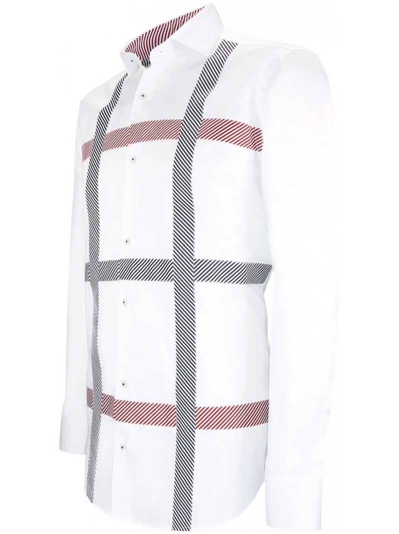 Chemise homme satin de coton coupe cintrée FLAGGY Andrew Mac Allister Blanc , 38 Blanc - Kiabi