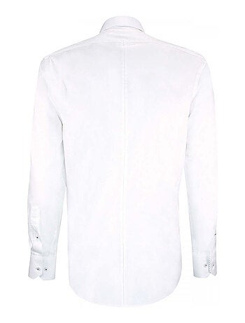 Chemise homme satin de coton coupe cintrée FLAGGY Andrew Mac Allister Blanc , 43