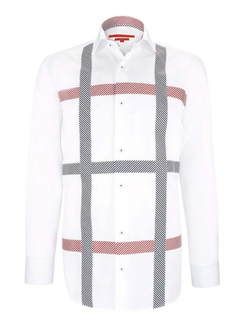 Chemise homme satin de coton coupe cintrée FLAGGY Andrew Mac Allister Blanc , 43 - Kiabi