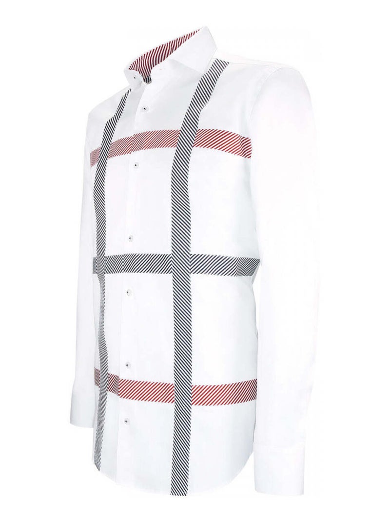 Chemise homme satin de coton coupe cintrée FLAGGY Andrew Mac Allister Blanc , 43 Blanc - Kiabi