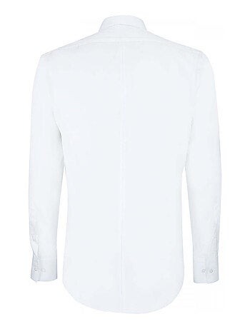 Chemise homme satin de coton coupe cintrée SATINO Andrew Mac Allister Blanc , 41