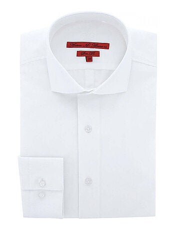 Chemise homme satin de coton coupe cintrée SATINO Andrew Mac Allister Blanc , 41