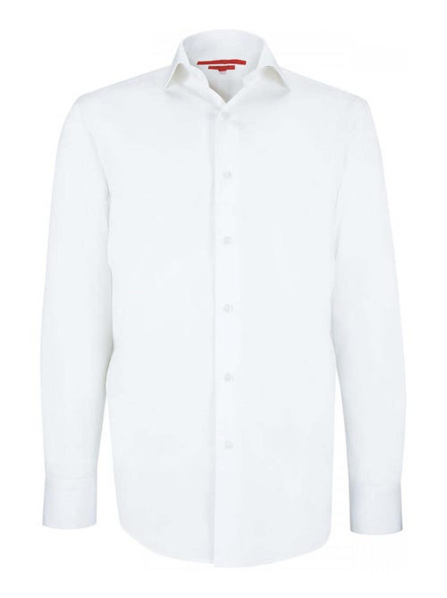 Chemise homme satin de coton coupe cintrée SATINO Andrew Mac Allister Blanc , 41 - Kiabi
