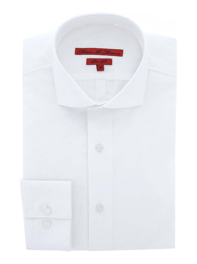 Chemise homme satin de coton coupe cintrée SATINO Andrew Mac Allister Blanc , 41 Blanc - Kiabi