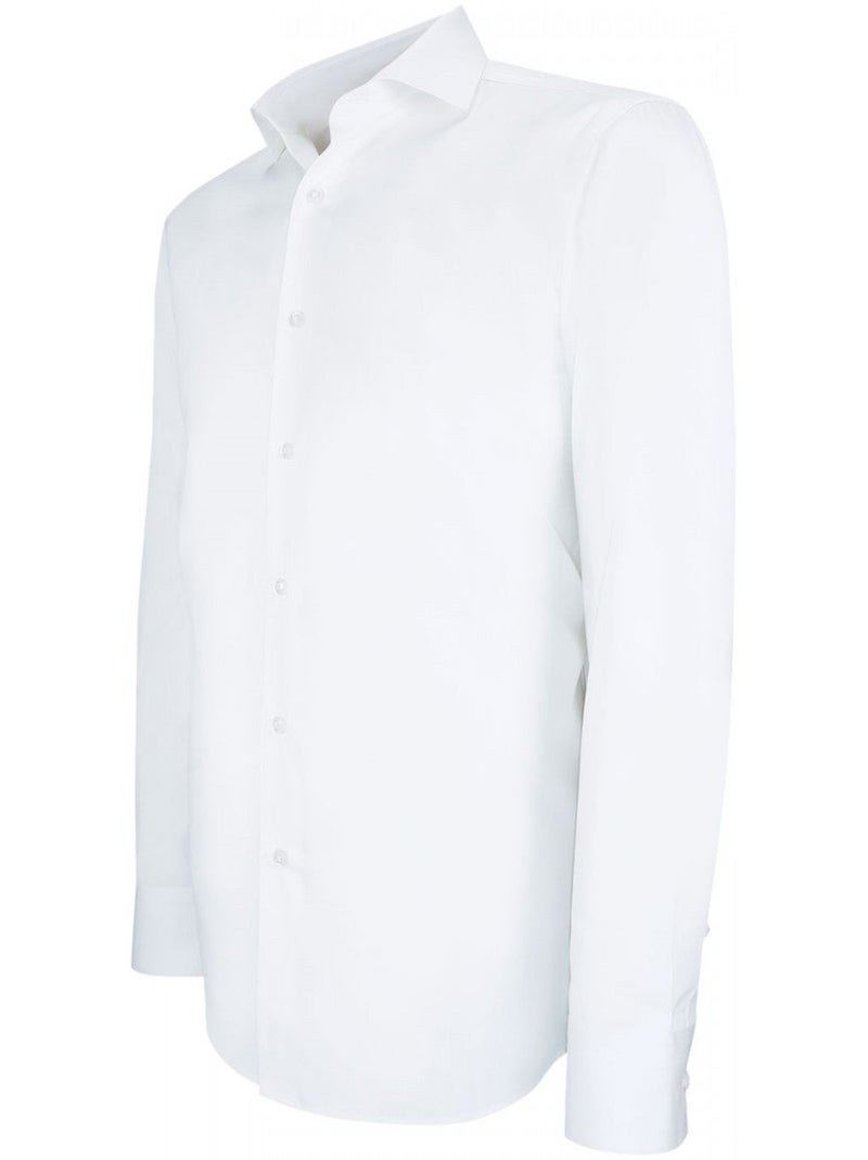 Chemise homme satin de coton coupe cintrée SATINO Andrew Mac Allister Blanc , 44 Blanc - Kiabi