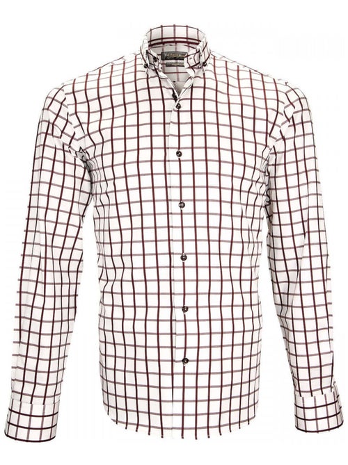 Chemise homme sport coupe cintrée MATTONELLA Emporio balzani Marron , 40 - Kiabi