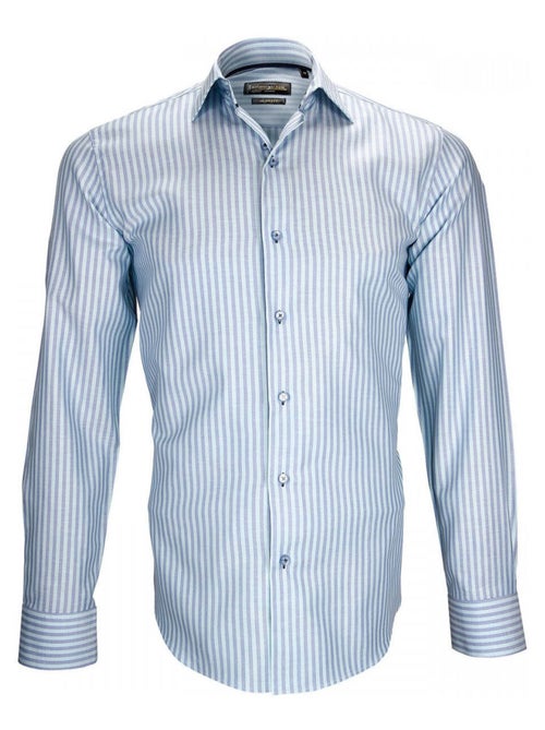 Chemise homme sport coupe cintrée TURCHESE Emporio balzani Turquoise , 44 - Kiabi
