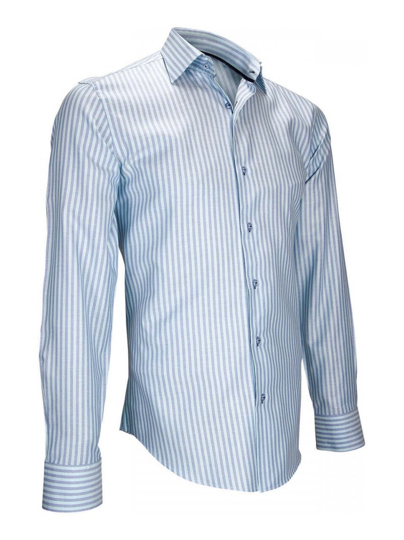 Chemise homme sport coupe cintrée TURCHESE Emporio balzani Turquoise , 44 Bleu turquoise - Kiabi