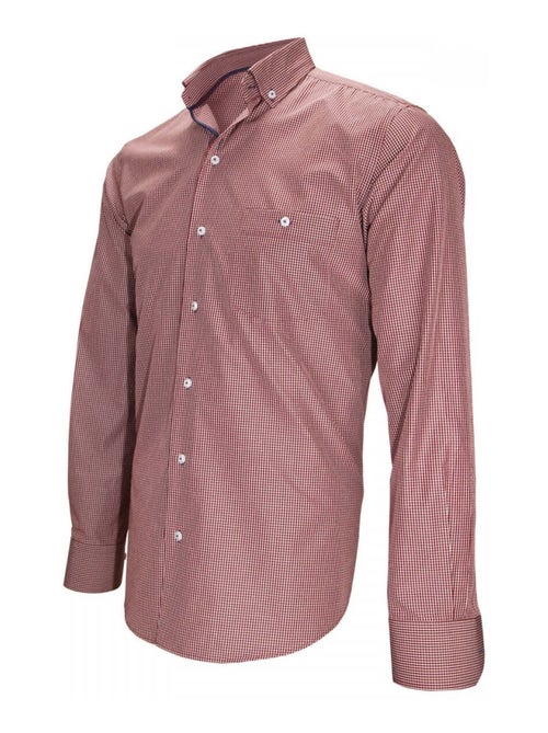 Chemise homme sport coupe droite TREVISO Emporio balzani Bordeaux , 40 - Kiabi