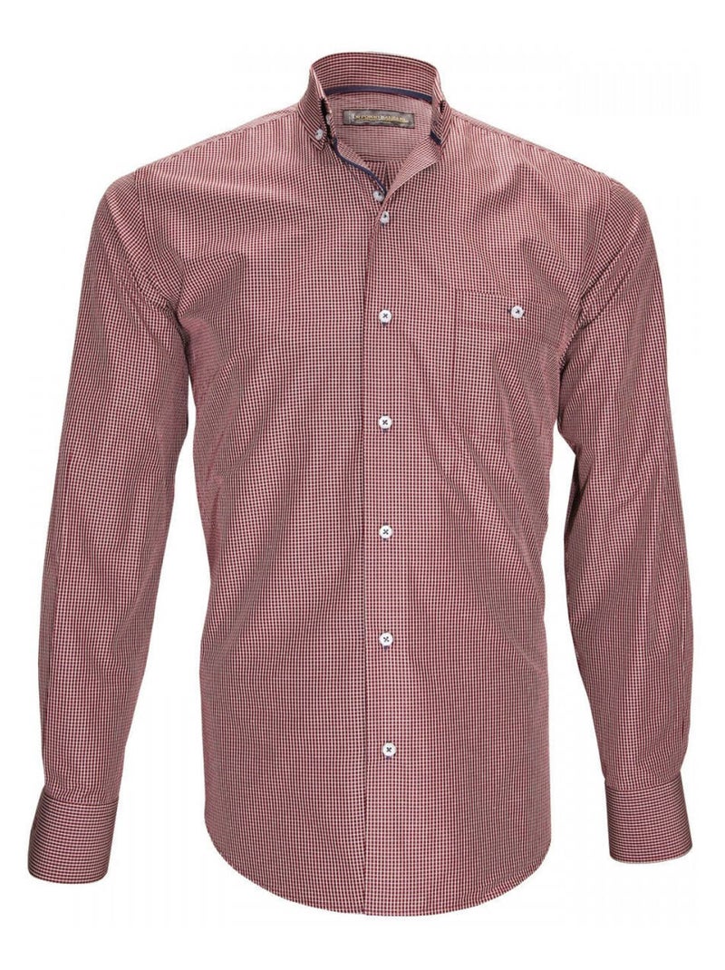Chemise homme sport coupe droite TREVISO Emporio balzani Bordeaux - Kiabi