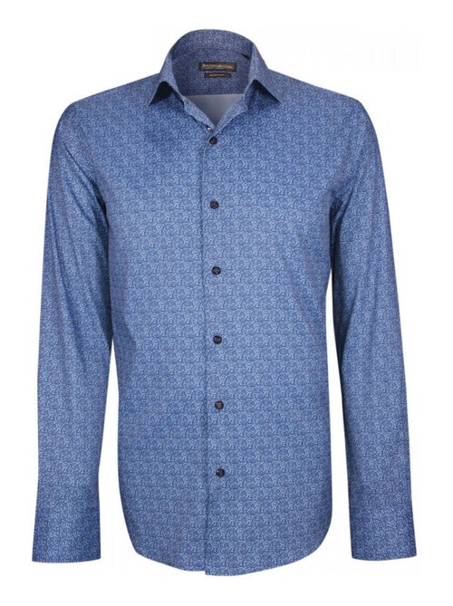 Chemise homme Stretch coupe cintrée BENEDETTO Emporio balzani Bleu , 39 - Kiabi