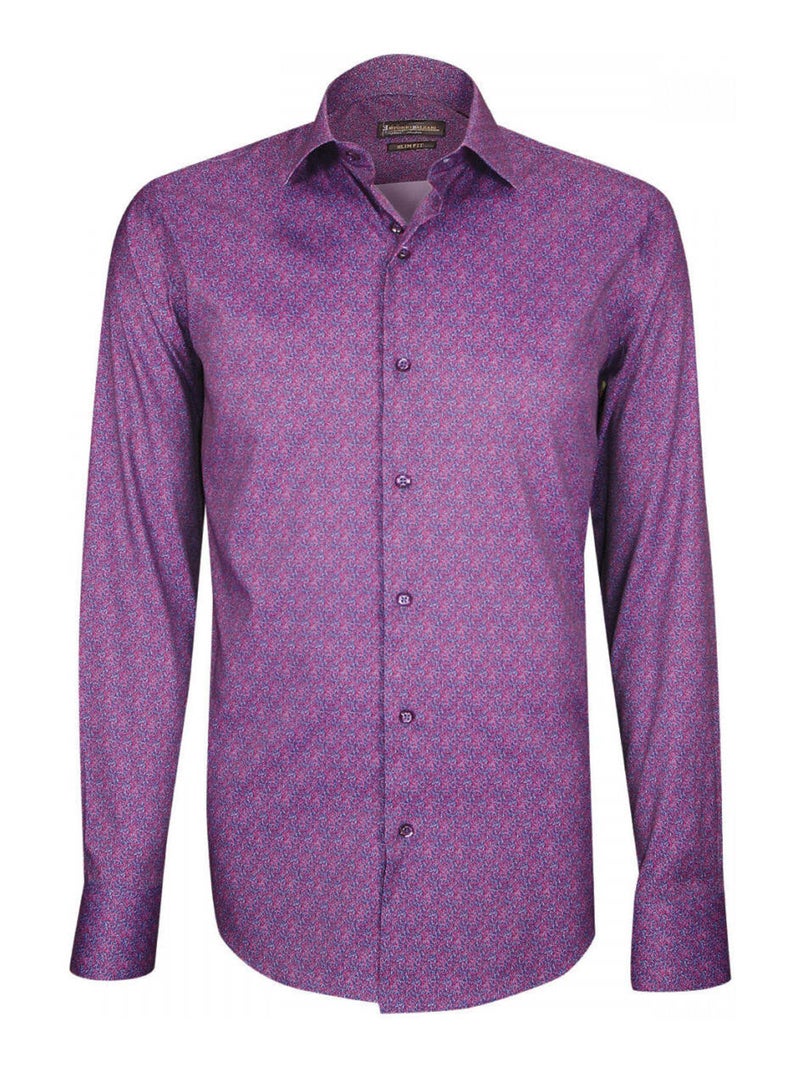 Chemise homme Stretch coupe cintrée BENEDETTO Emporio balzani Bleu , Violet , 38 Bleu Violet - Kiabi