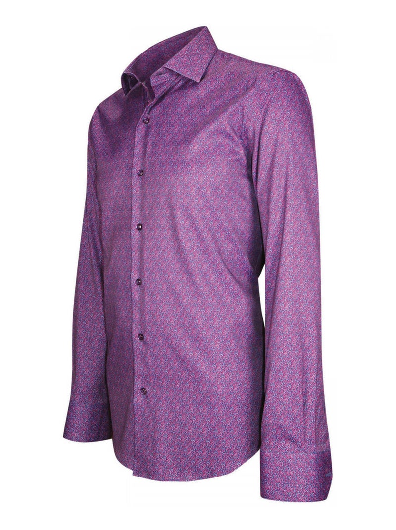 Chemise homme Stretch coupe cintrée BENEDETTO Emporio balzani Bleu , Violet , 38 Bleu Violet - Kiabi