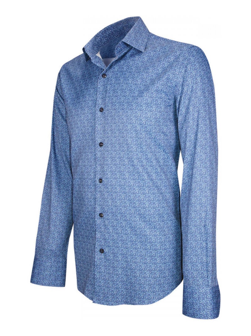 Chemise homme Stretch coupe cintrée BENEDETTO Emporio balzani Bleu Violet - Kiabi