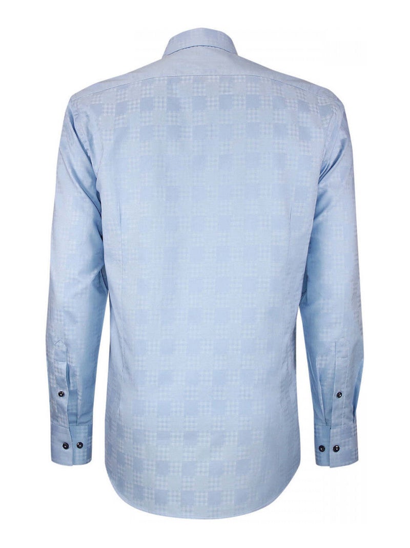 Chemise homme tissu à motifs coupe cintrée CHECKER Andrew Mac Allister Bleu , 44 Bleu - Kiabi