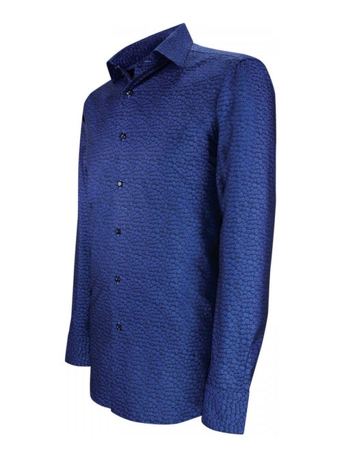 Chemise homme tissu à motifs coupe cintrée FLOWER Andrew Mac Allister Bleu , 43 - Kiabi