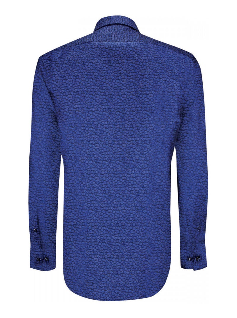 Chemise homme tissu à motifs coupe cintrée FLOWER Andrew Mac Allister Bleu , 43 Bleu - Kiabi