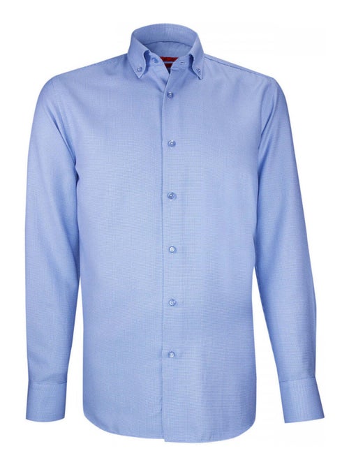 Chemise homme tissu à motifs coupe cintrée FRANCY Andrew Mac Allister Bleu , 43 - Kiabi