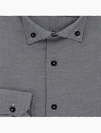 Chemise homme tissu à motifs coupe cintrée FRANCY Andrew Mac Allister Noir , 42