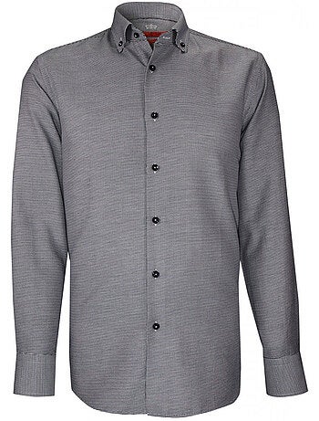 Chemise homme tissu à motifs coupe cintrée FRANCY Andrew Mac Allister Noir , 42