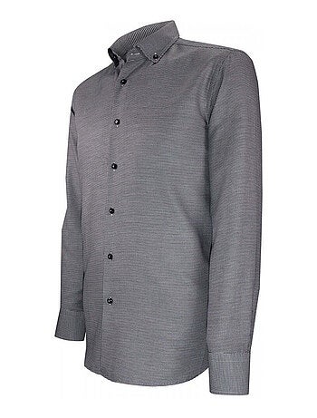 Chemise homme tissu à motifs coupe cintrée FRANCY Andrew Mac Allister Noir , 42
