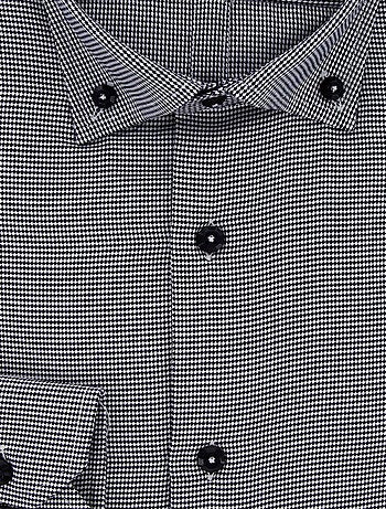 Chemise homme tissu à motifs coupe cintrée FRANCY Andrew Mac Allister Noir , 42