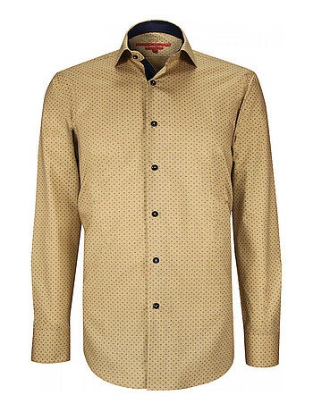 Chemise homme tissu à motifs coupe cintrée PARTY Andrew Mac Allister Bleu , 39