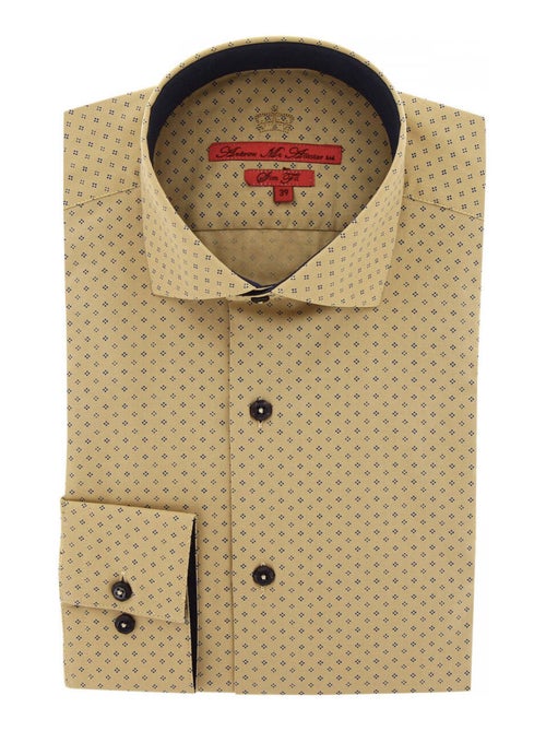 Chemise homme tissu à motifs coupe cintrée PARTY Andrew Mac Allister Bleu , 39 - Kiabi