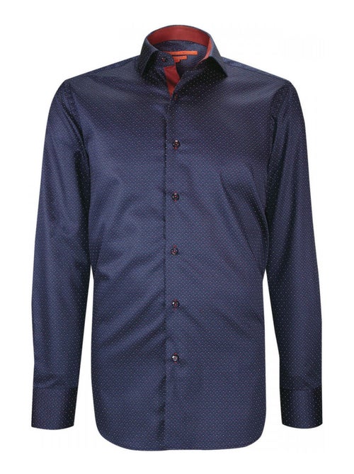 Chemise homme tissu à motifs coupe cintrée PARTY Andrew Mac Allister Bleu , 39 - Kiabi
