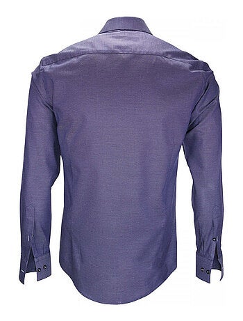 Chemise homme tissu armuré coupe cintrée FINCHLEY Andrew Mac Allister Bleu , 39