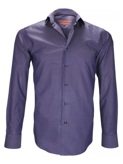 Chemise homme tissu armuré coupe cintrée FINCHLEY Andrew Mac Allister Bleu , 39 - Kiabi